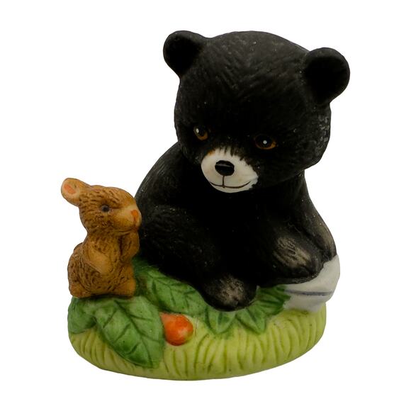 Vintage HOMCO Forest Friends (1418) Porcelain Animal Set Bear Raccoon Rabbit - Picture 5 of 9